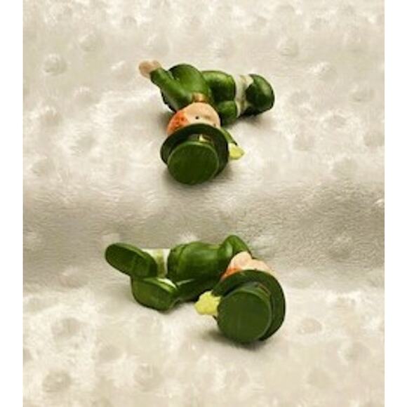 Vintage Lefton Irish St. Patrick's Ceramic Leprechaun Figures-RARE - Picture 7 of 8